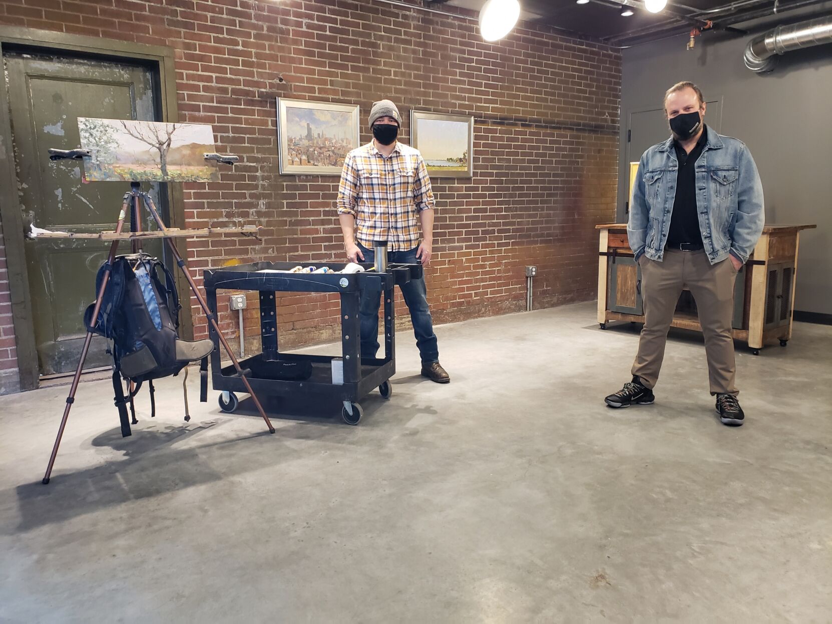Justin Vining and Ryan Hickey at the Garage